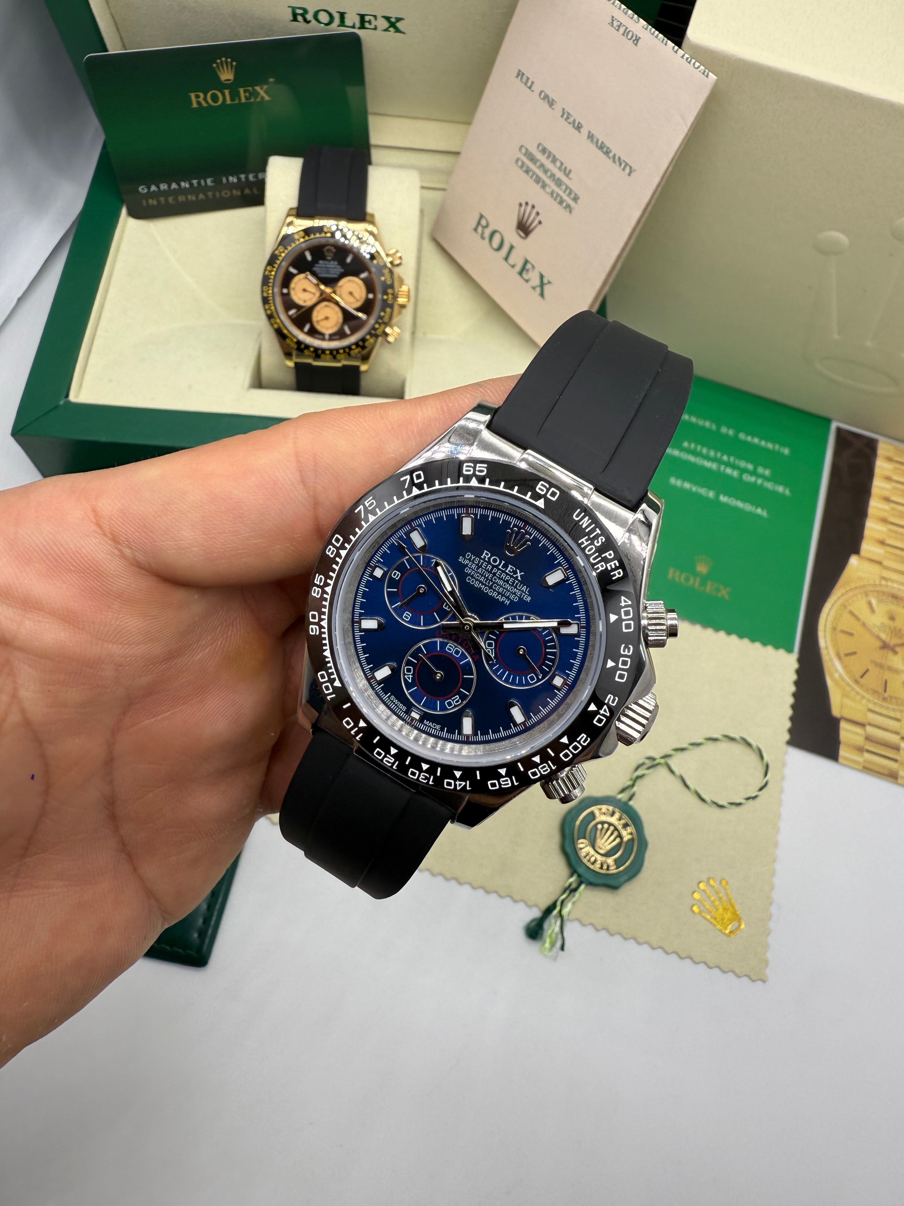 Rolex Cosmograph Daytona Blue Sphere Oysterflex — Rolex