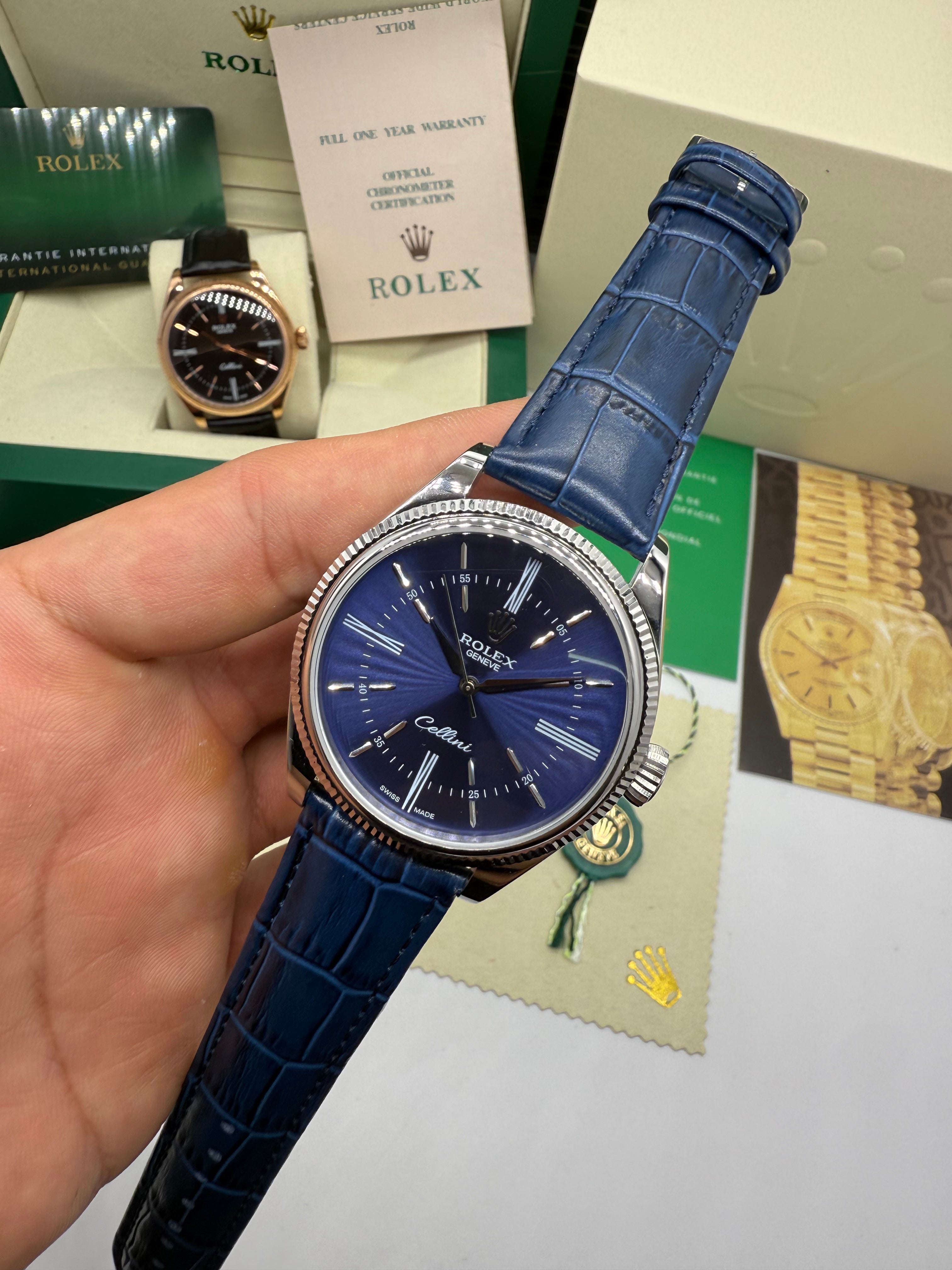 Rolex Cellini Time Blue Sphere Blue Skin — Rolex