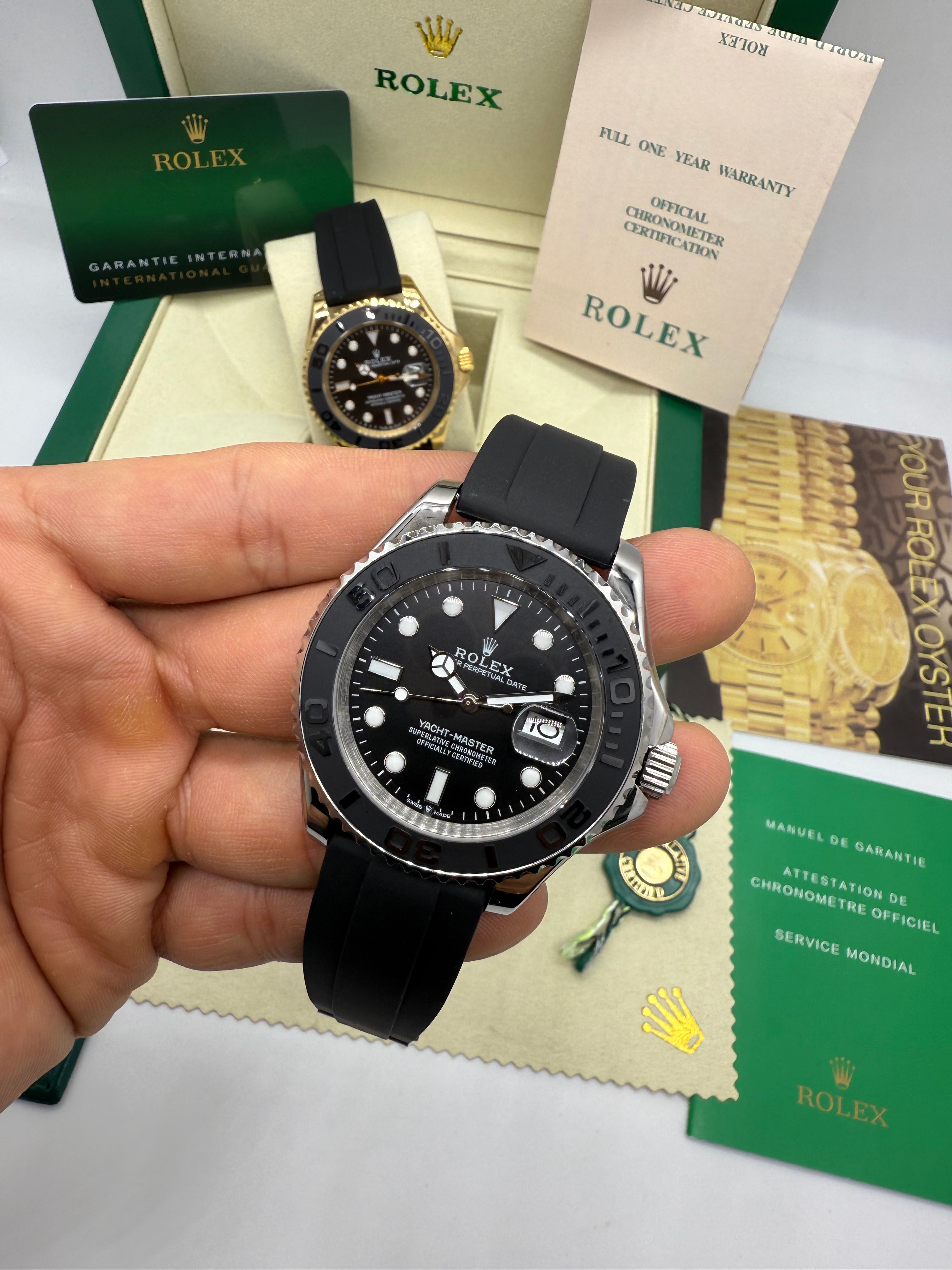 Rolex Yacht-Master 42 Oysterflex All Black — Rolex