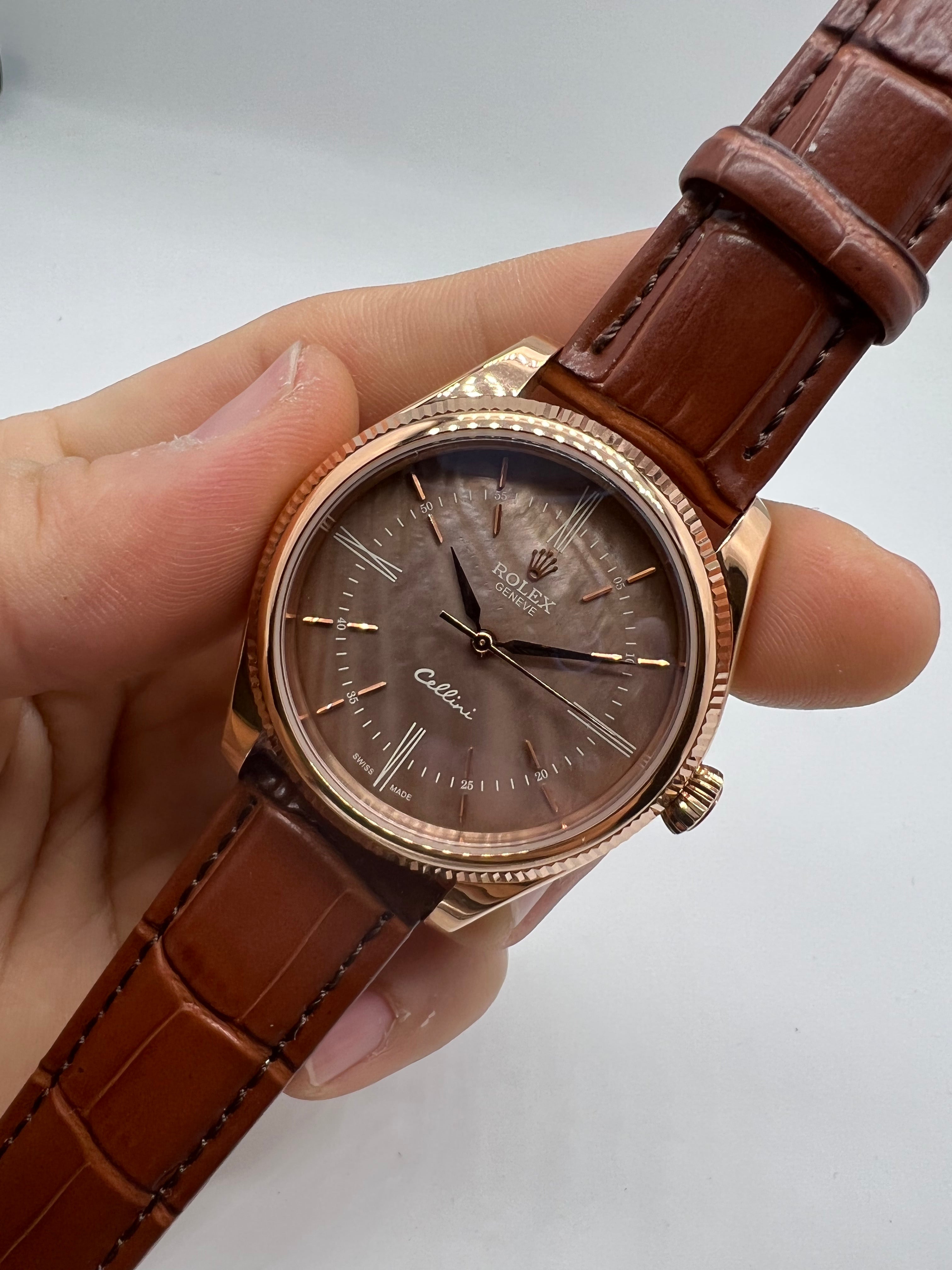 Rolex Cellini Time Brown Mother-of-pearl Dial — Rolex