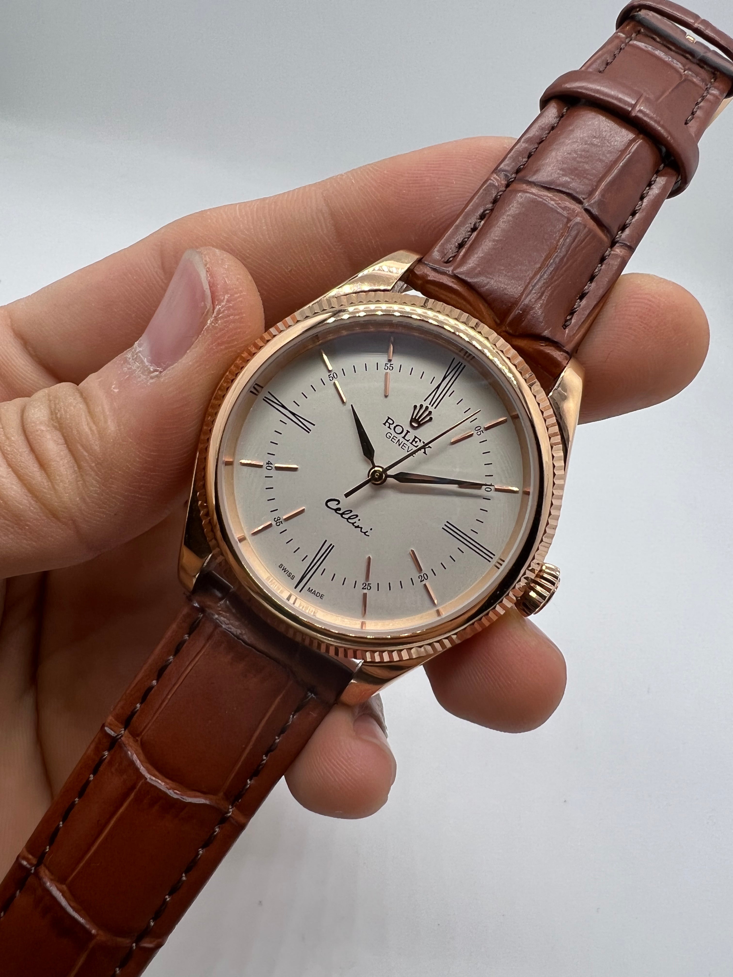 Rolex Cellini Time Everose Gold Silver/white Sphere — Rolex