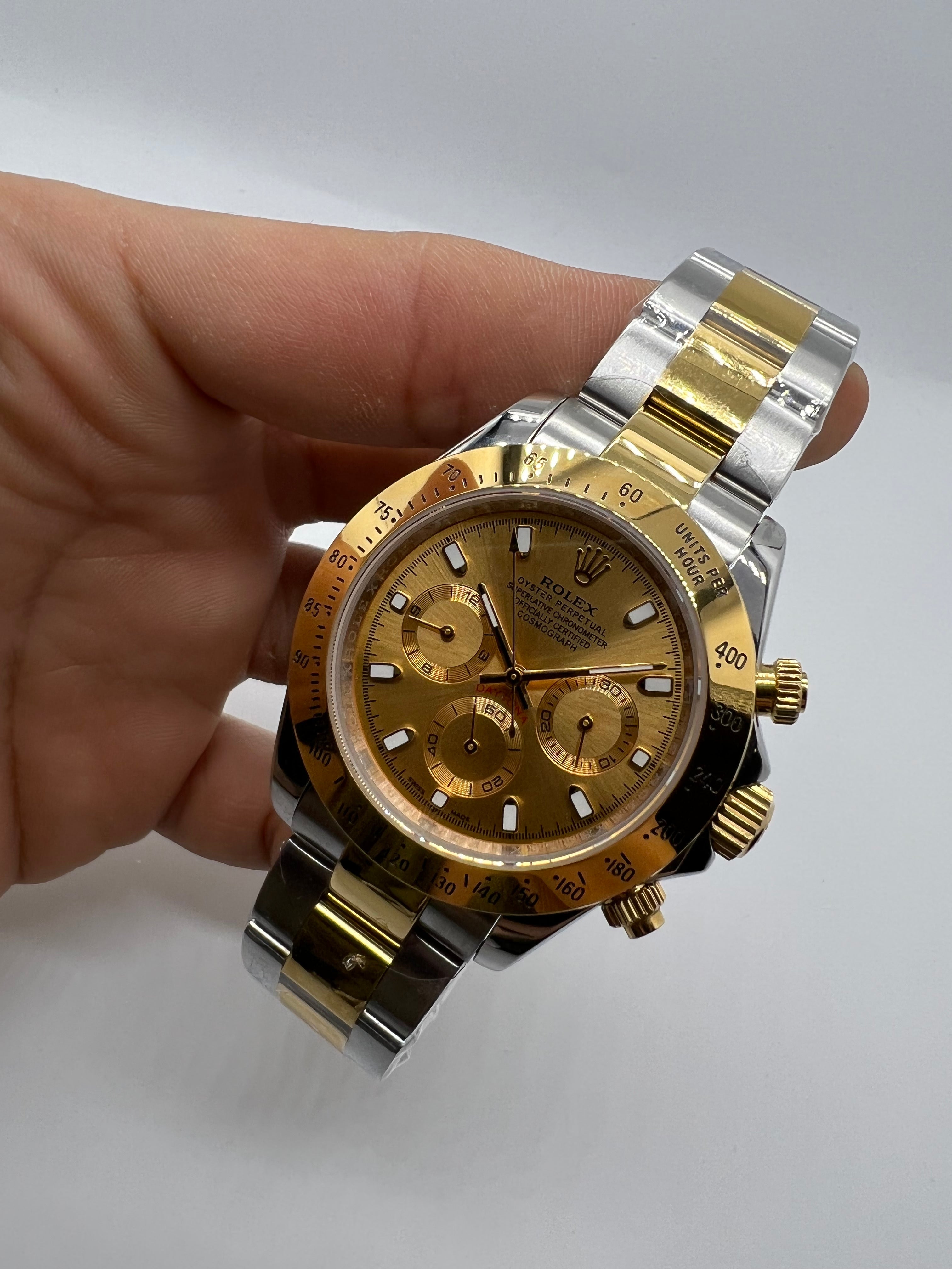 Rolex Oyster Perpetual Cosmograph Daytona Rolesor Yellow Sphere — Rolex