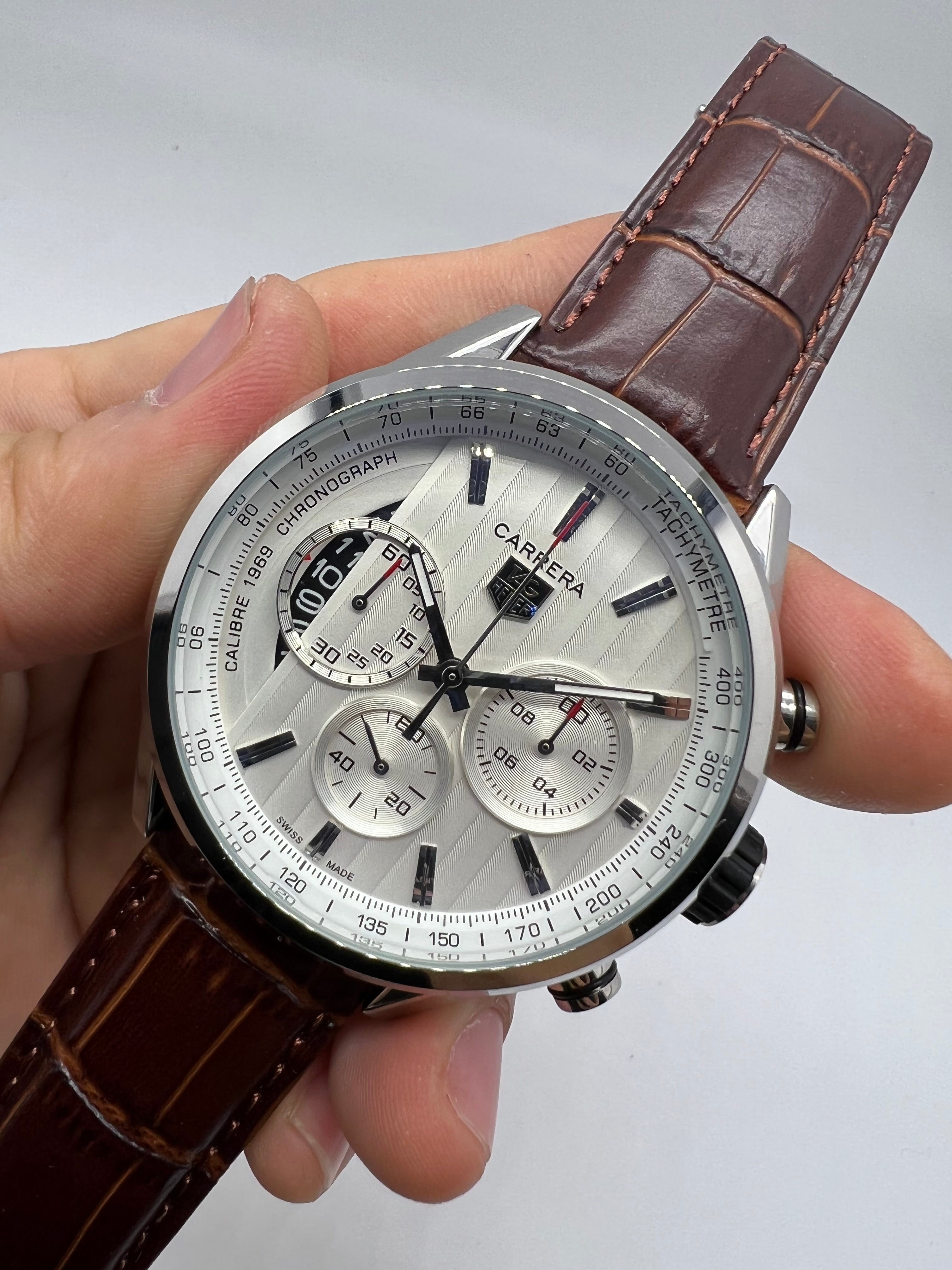 TAG Heuer Carrera Calibre 1969 Chronograph Silver Dial — Tag Heuer