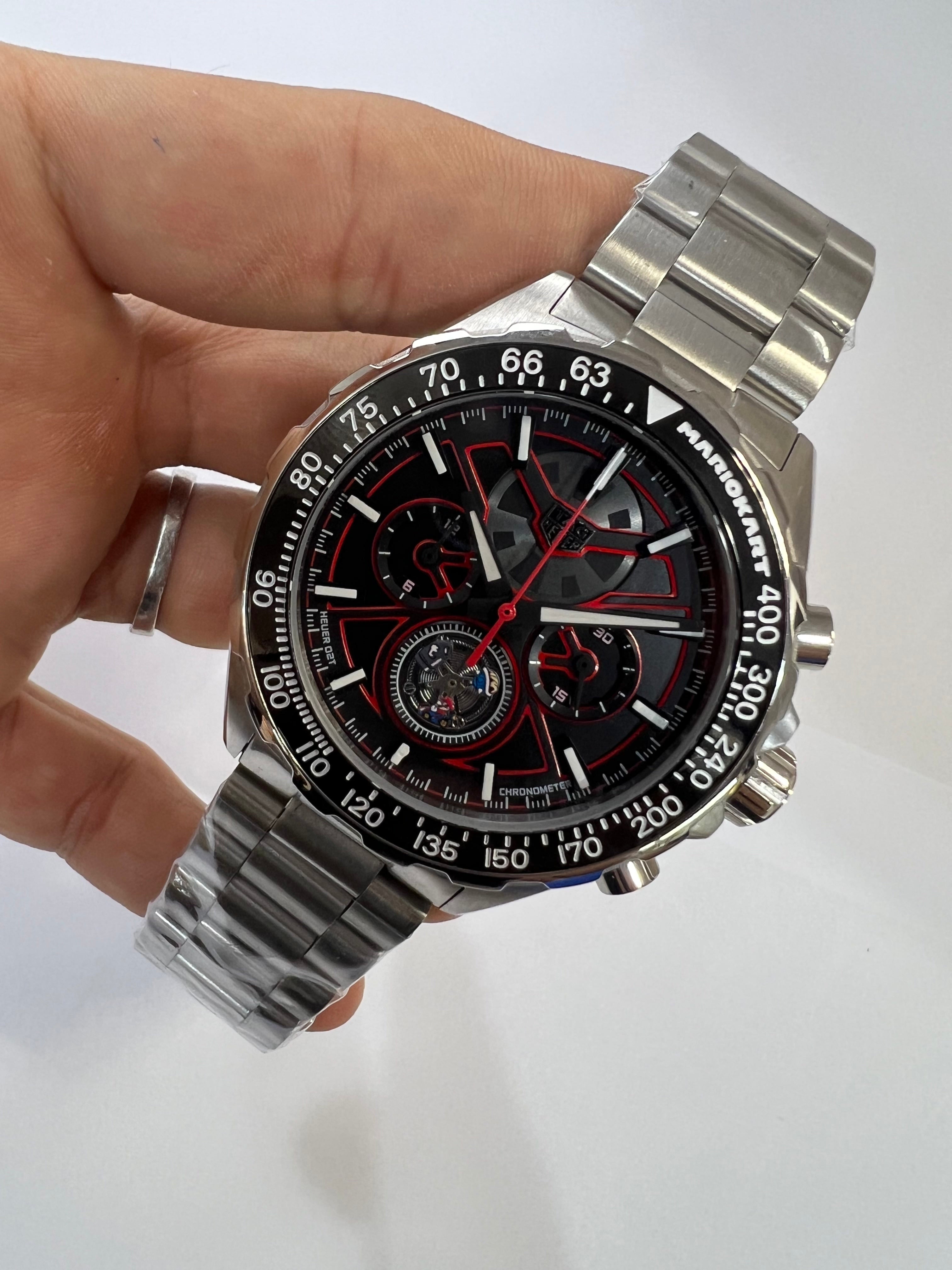 TAG Heuer Carrera Calibre Heuer 02T Chronograph “Mario Kart” Negro y Rojo — Tag Heuer