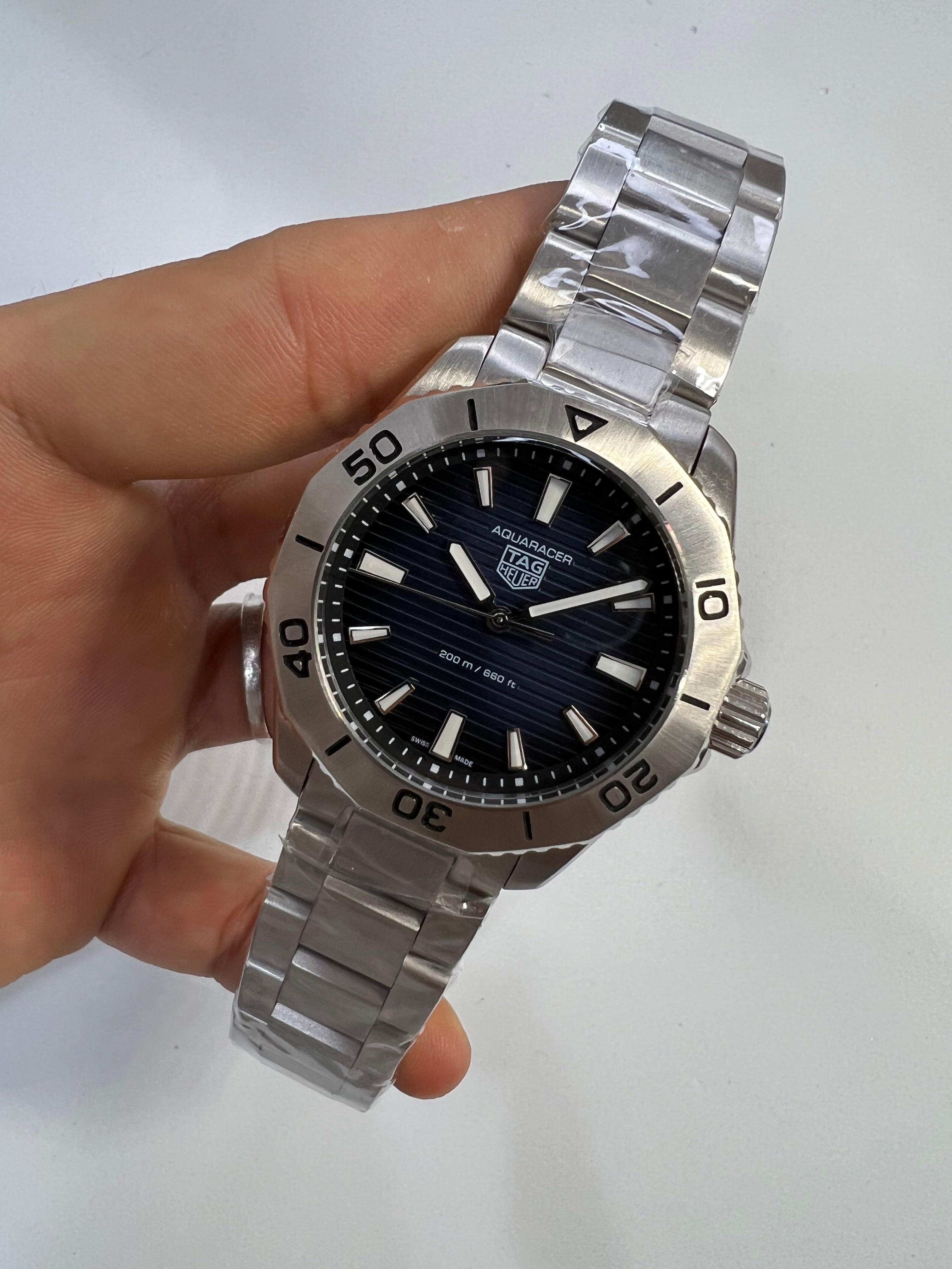 TAG Heuer Aquaracer Blue Steel Bezel — Tag Heuer