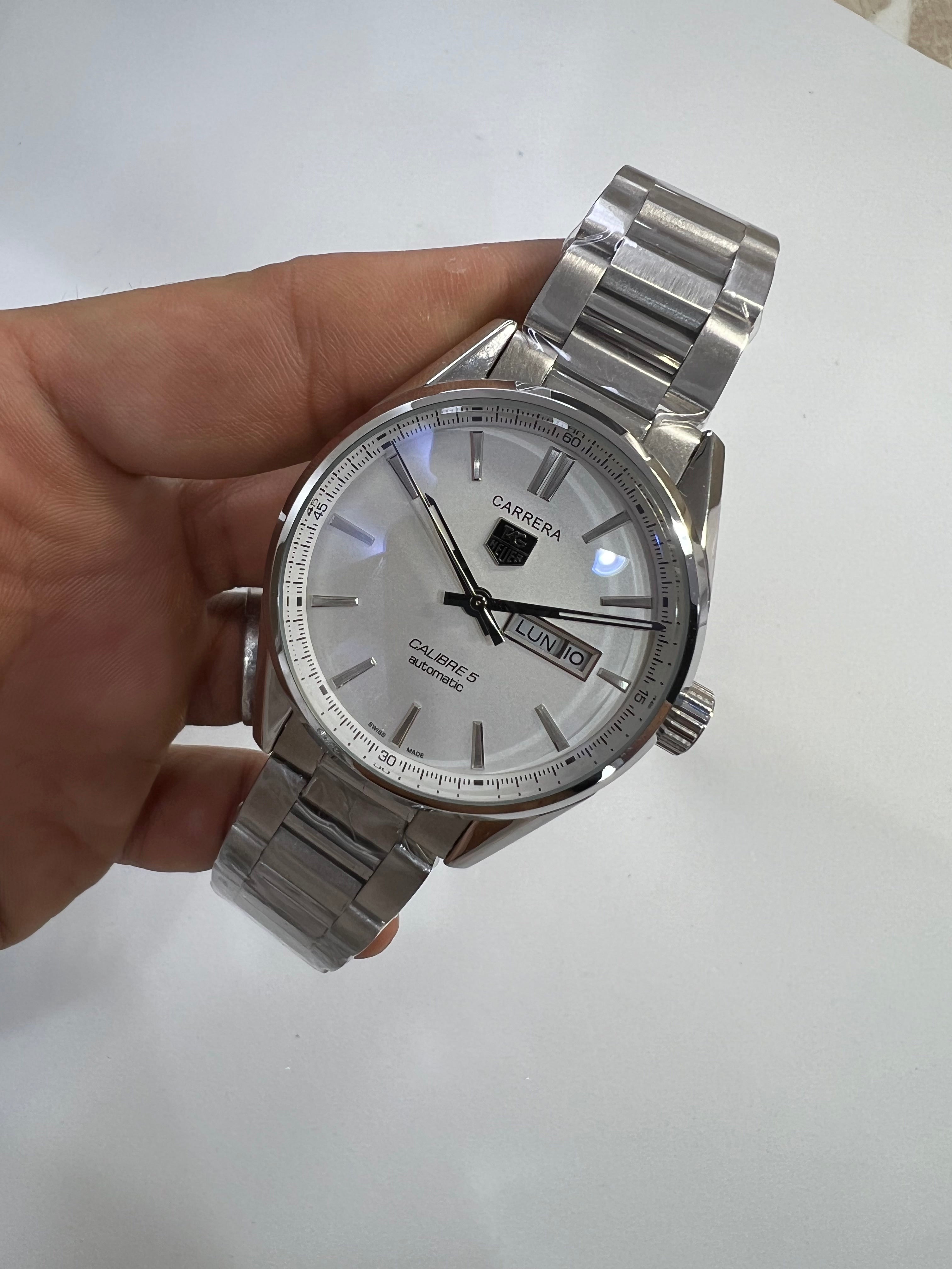 TAG Heuer Carrera Calibre 5 Day-Date Silver Dial — Tag Heuer