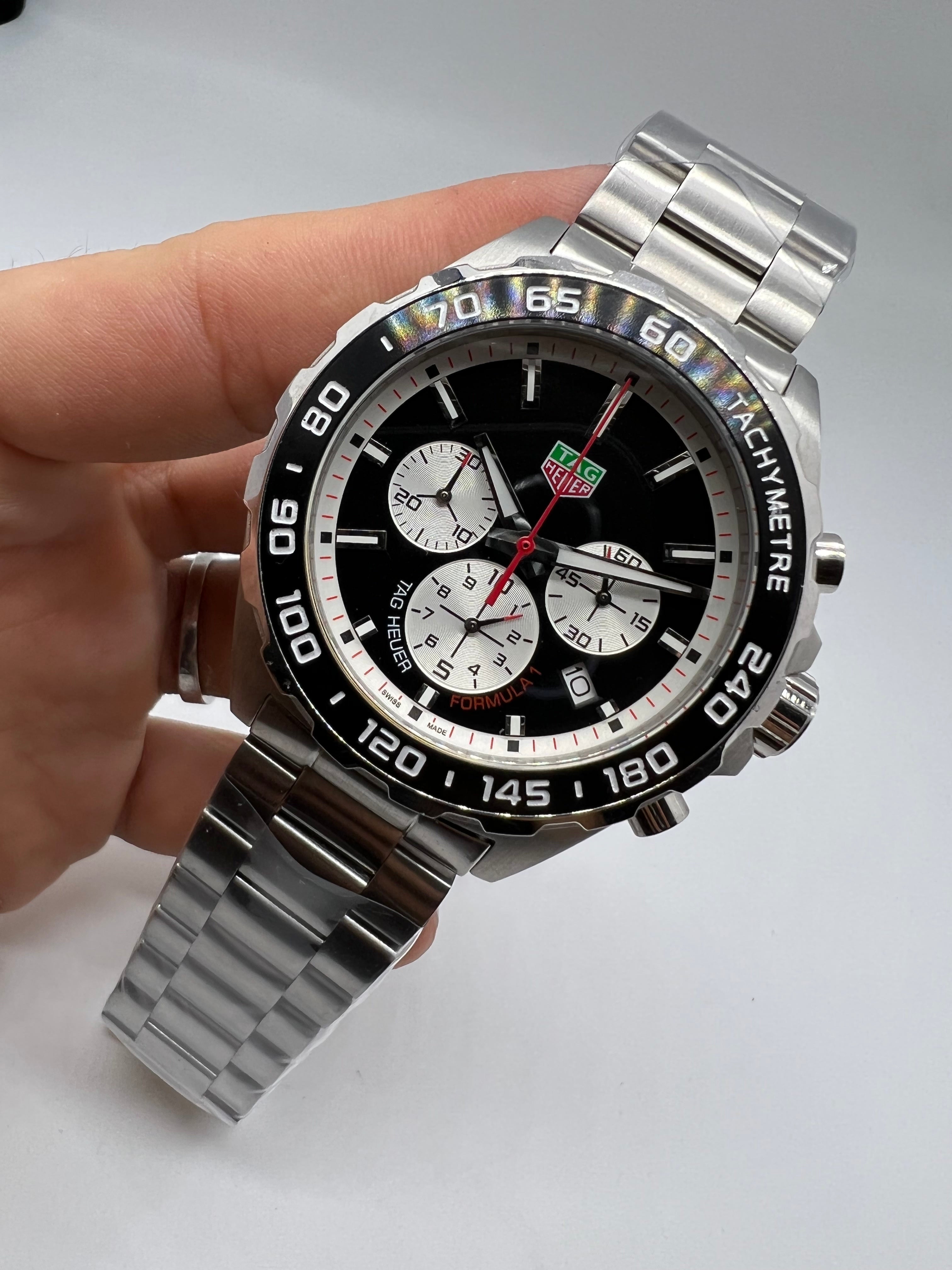 TAG Heuer Formula 1 Chronograph en negro y plata — Tag Heuer
