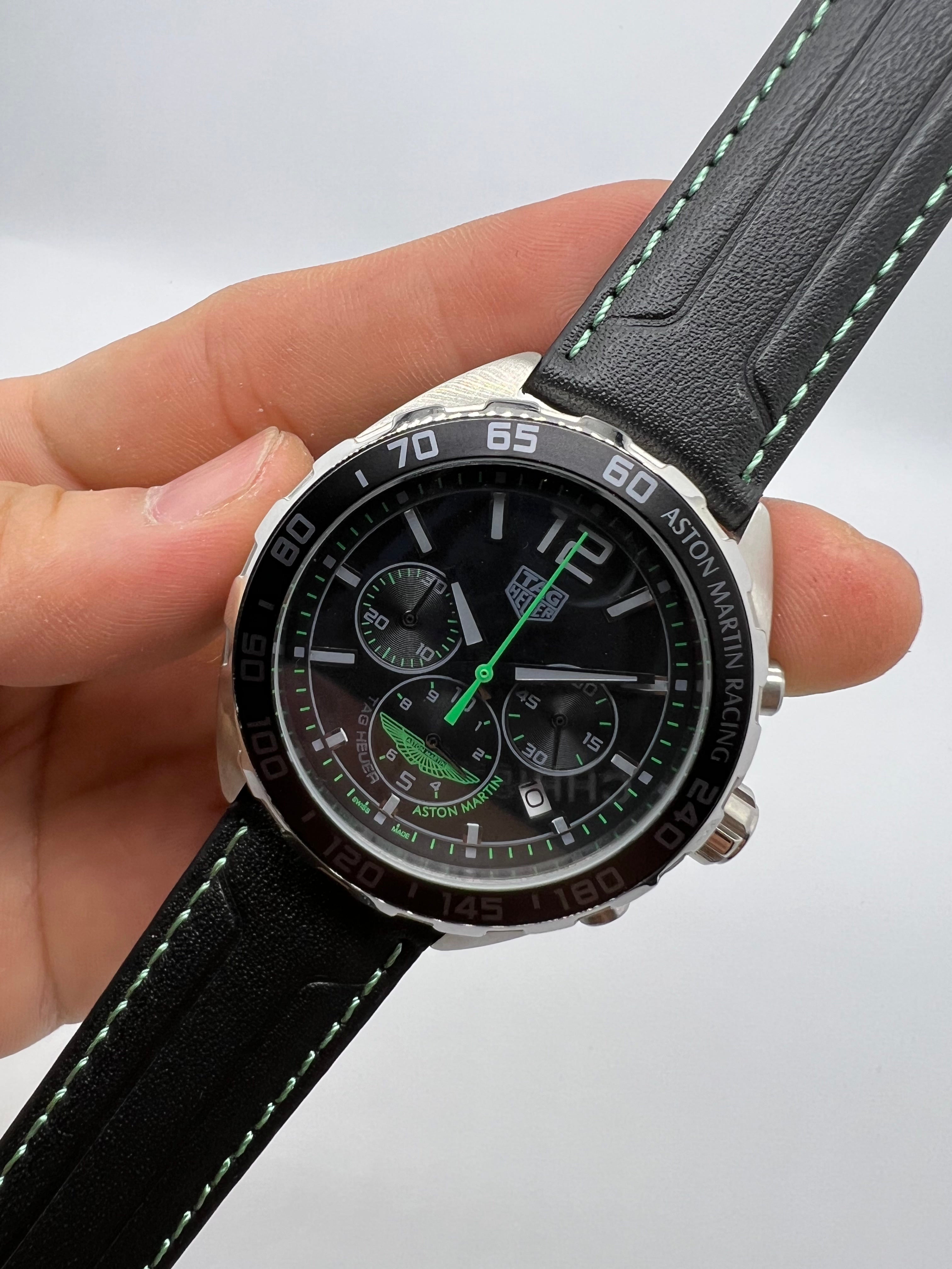 TAG Heuer Formula 1 Chronograph Aston Martin Racing Special Edition Black and Green — Tag Heuer