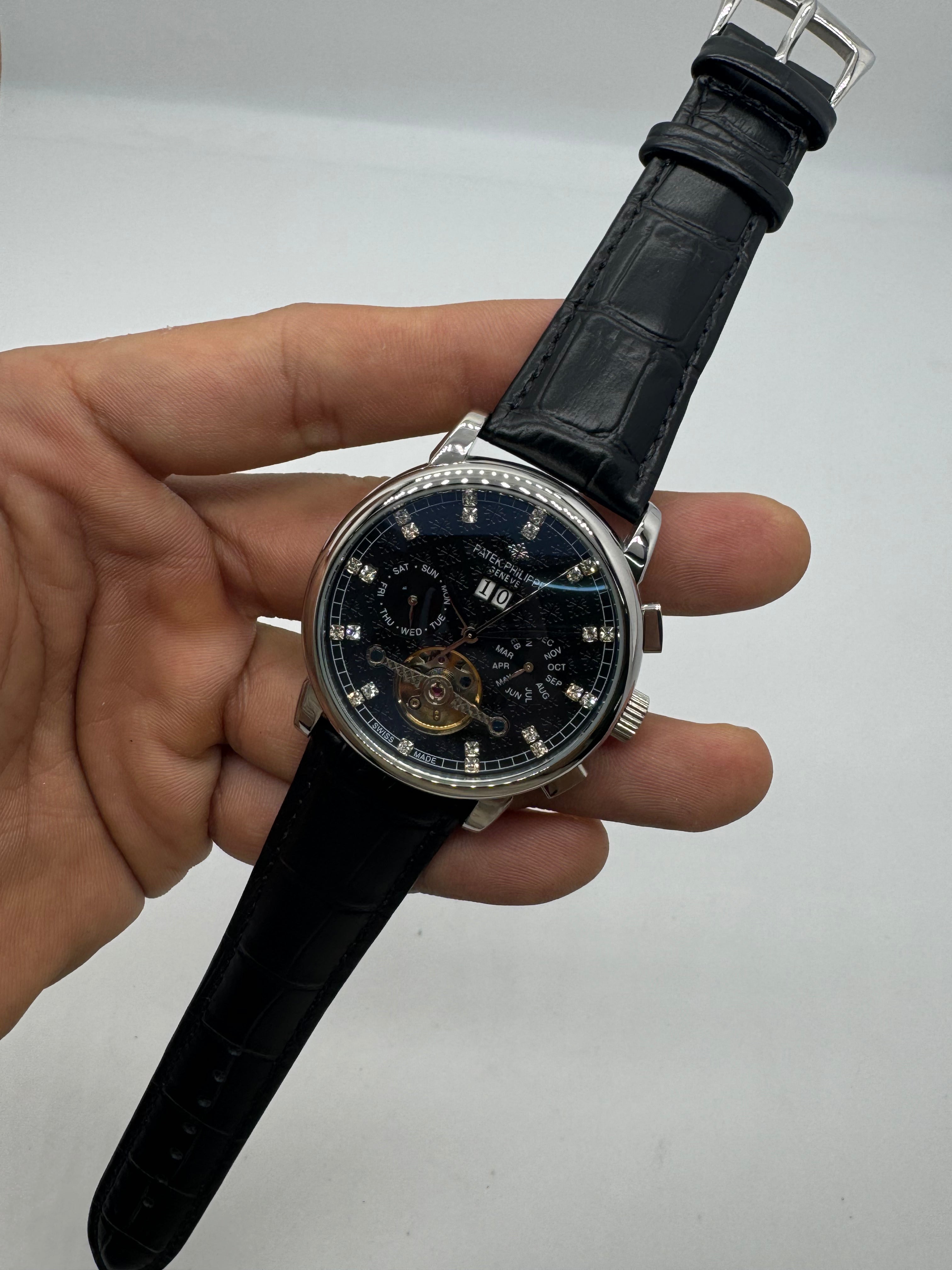 Patek Philippe Skeleton Tourbillon Indicador de diamantes — Patek Philippe
