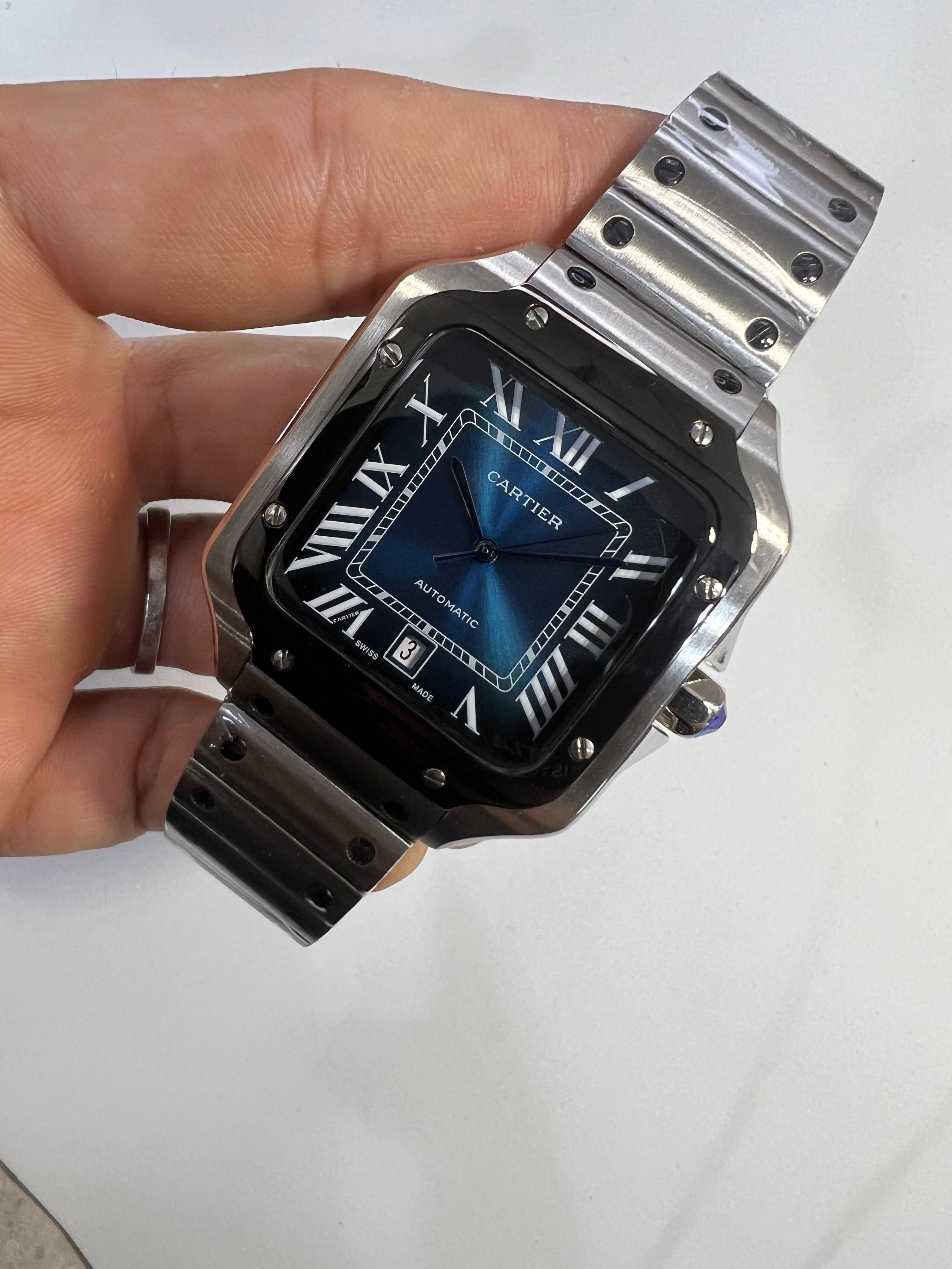 Cartier Santos de Cartier Large Acero Blue Soleil — Cartier