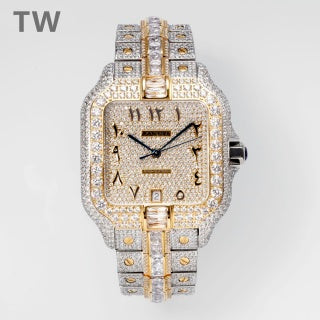 Cartier Santos de Cartier – Large Model (Aftermarket Full Iced) — Cartier