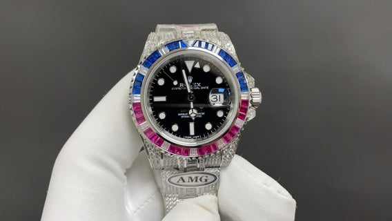 Rolex Submariner – Custom Full Iced With Green Baguettes 116610LV ALL — Rolex