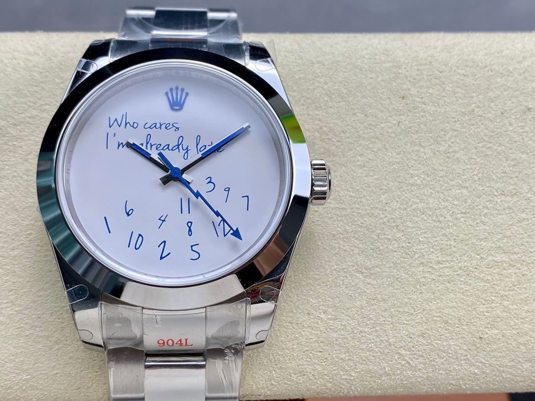 Rolex Oyster Perpetual / Datejust “Who Cares? I’m Already Late” – CUSTOM DIAL — Rolex