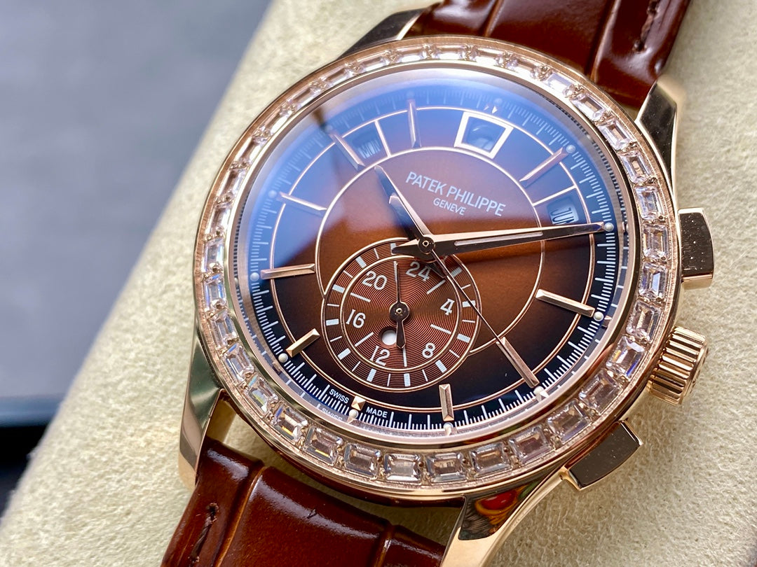 Patek Philippe World Time Chronograph Ref. 5930R-001 (versión personalizada con bisel engastado) — Patek Philippe