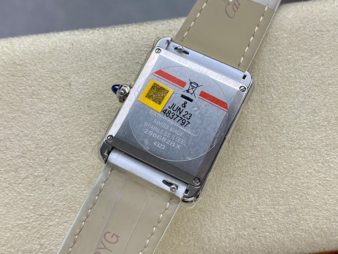 Cartier Tank Must (esfera blanca minimalista) — Cartier