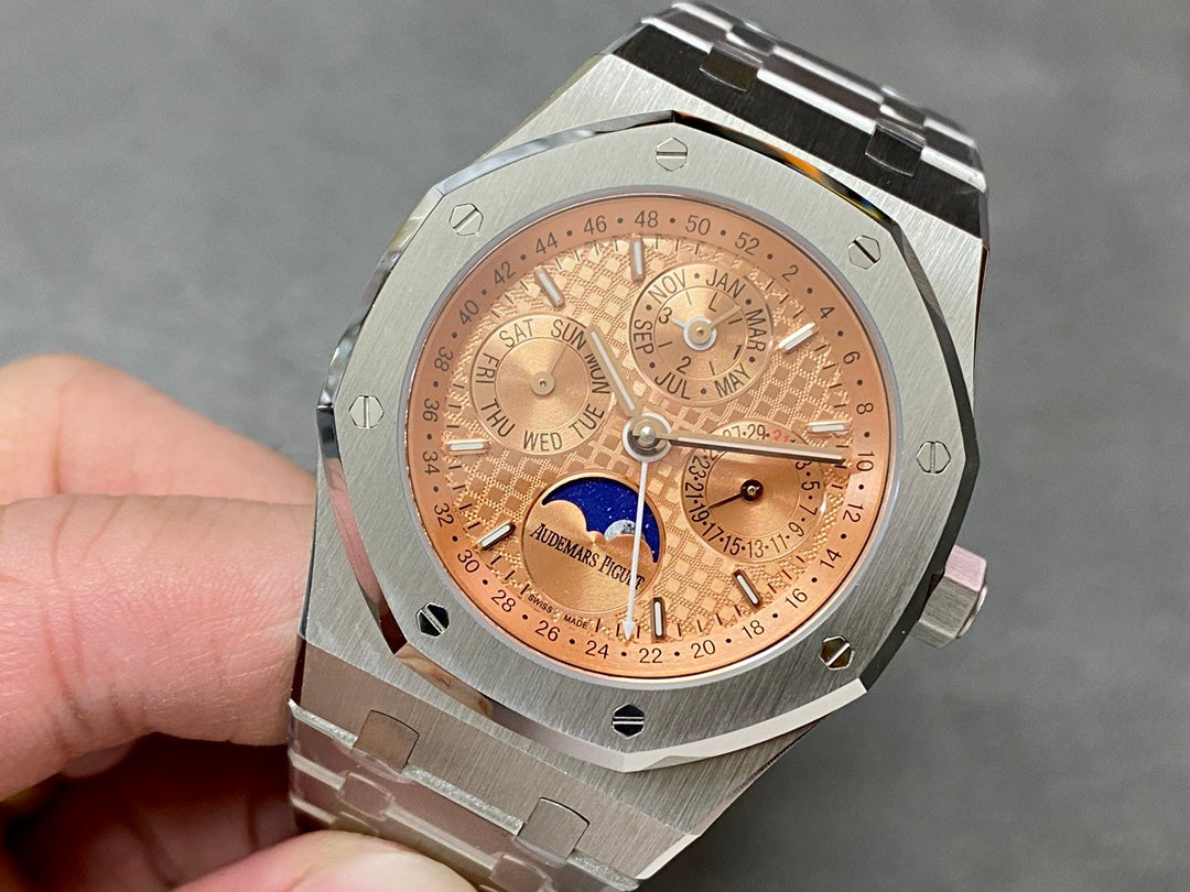 Audemars Piguet Royal Oak Perpetual Calendar “Salmon” en Acero — Audemars Piguet